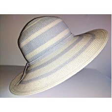 UBI SUN HAT Wide Brim Hat Mujers One Size UBI Brand Blue And White   eb-30757246